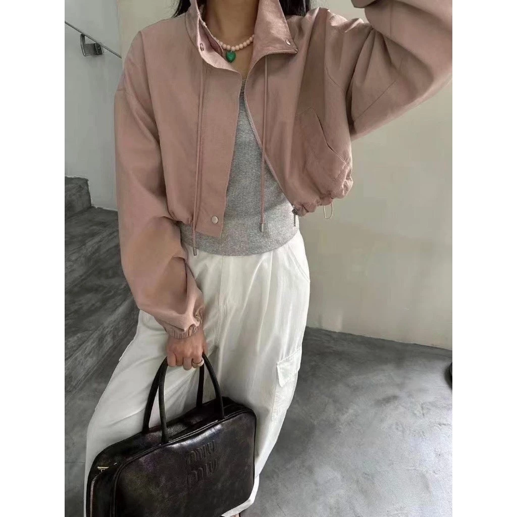 ÁO KHOÁC DÙ GIÓ NHĂN NỮ 2 LỚP FORM LỬNG CỔ BẺ PHỐI KHÓA KÉO XSTT FASHION
