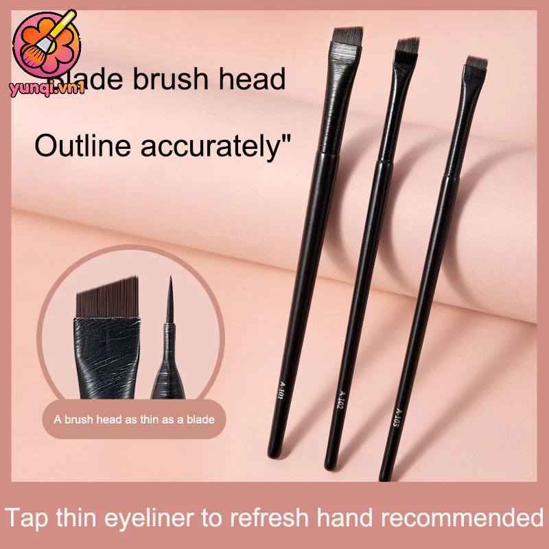 🎀yunqi🎀 Cọ kẻ mắt eyeliner cọ đánh phấn mắt cọ đầu xéo kẻ chân mày nét mảnh
