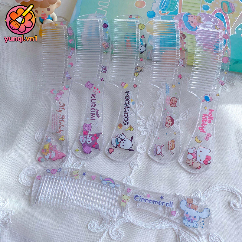 🎀yunqi🎀Lược chải tóc trong suốt Sanrio dễ thương - nhiều mẫu nhân vật đáng yêu