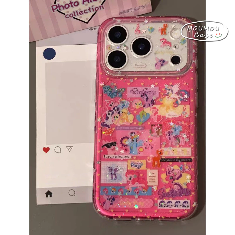 Ốp Lưng Cho IPhone 15 16 11 17 12 14 13 Pro Max air 7 16 14 8 15 Plus XR Bìa Mềm My Little Pony Hoạt Hình Dễ Thương