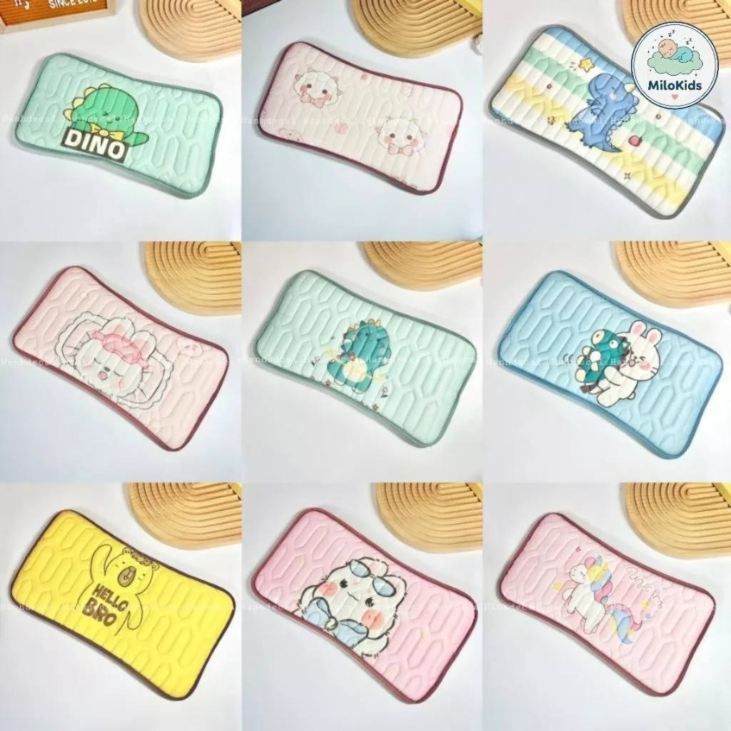 Gối Điều Hòa Tencel Cao Cấp Thoáng Mát Và Êm Ái, Thấm Hút Mồ Hôi Tốt Cho Bé Từ Sơ Sinh KT 20x38cm