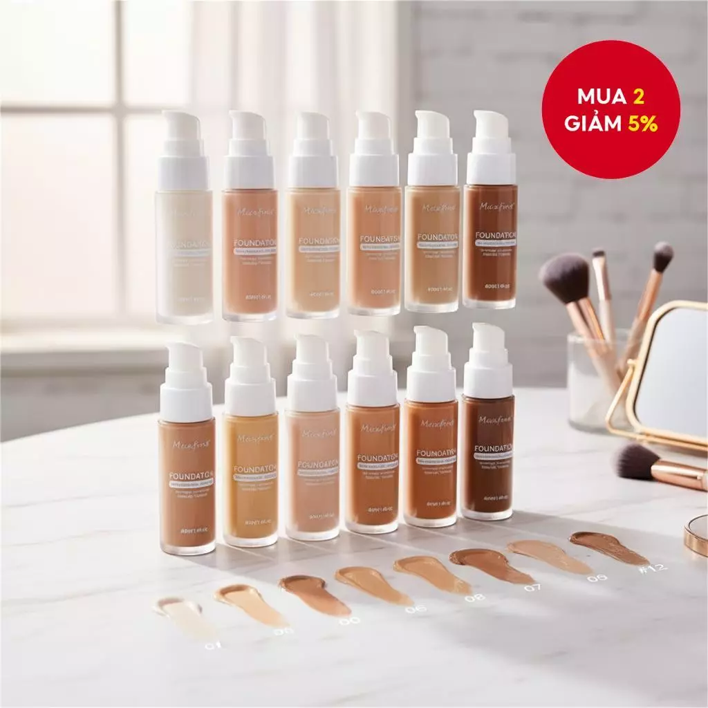 Kem nền che khuyết điểm lỗ chân lông vô hình: Chống nước, lì, không dầu.