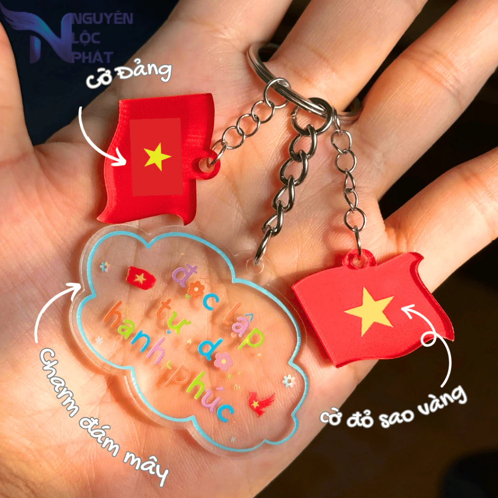 Móc khoá ĐỘC LẬP - Combo móc khoá Việt Nam nlp