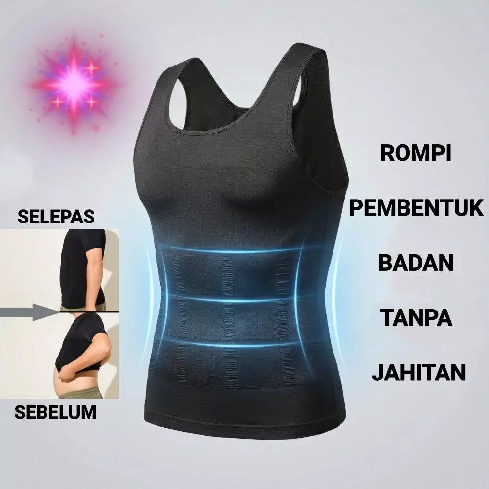 Áo lót định hình cơ thể nam Singlet- Nén liền mạch & thoải mái với vải thoáng khí