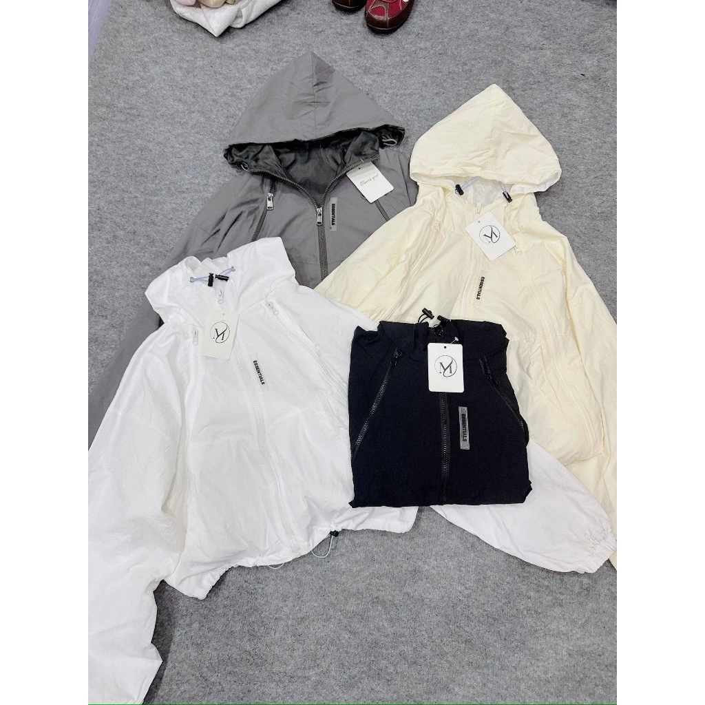 ÁO KHOÁC DÙ GIÓ NHĂN NỮ CROPTOP THIẾT KẾ 3 ĐƯỜNG KHÓA KÉO Ở THÂN NHƯ HÌNH XSTT FASHION