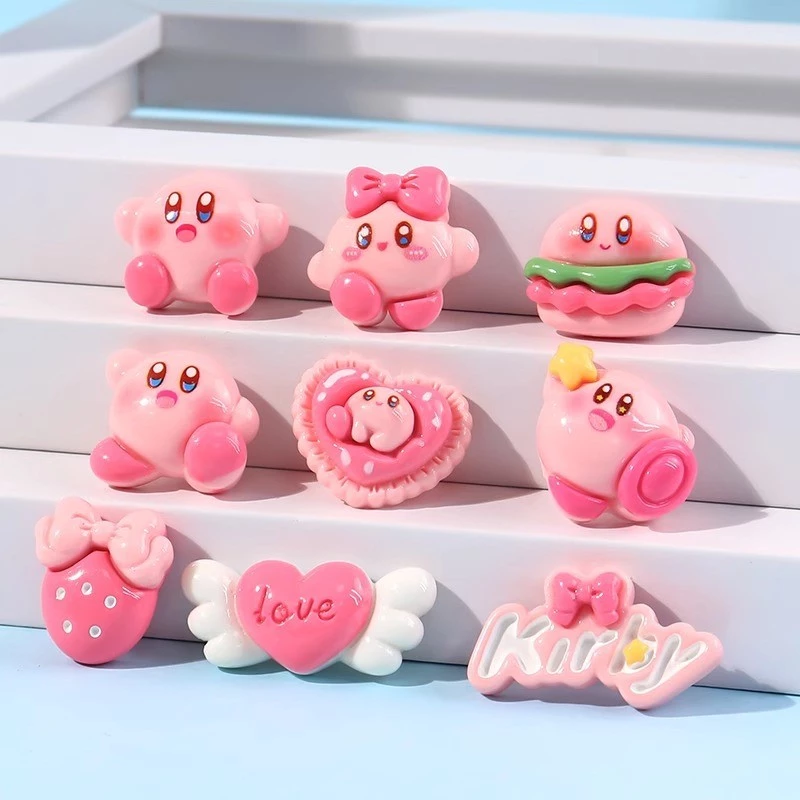 Sandals Stickers Giày dép dép Buckle Kirby Pink Phong cách 3D Nút giày Phụ kiện cho giày dép Phụ kiện trang trí