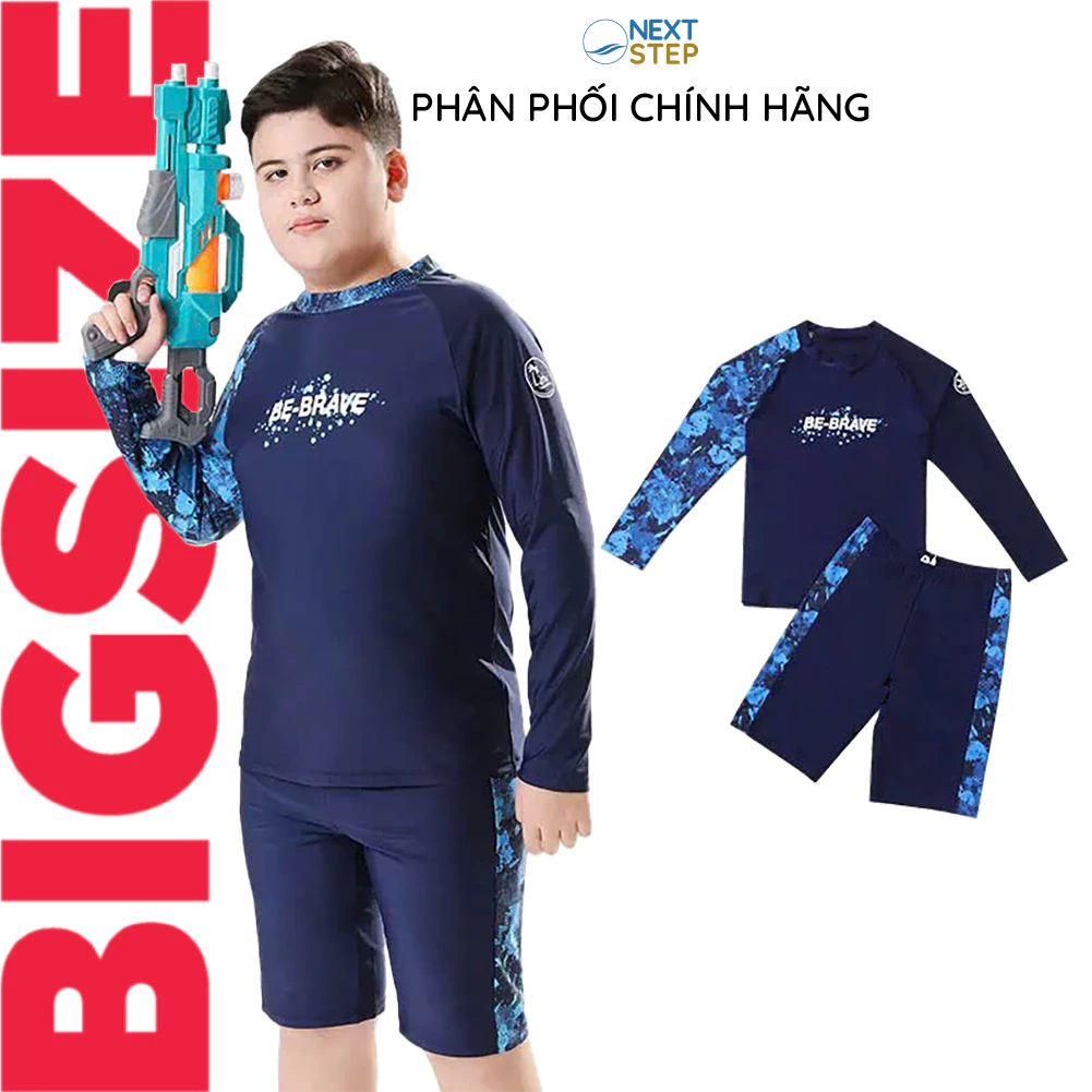 Bộ đồ bơi bé trai BIGSIZE tay dài quần ngắn Size cho bé từ 34-73kg