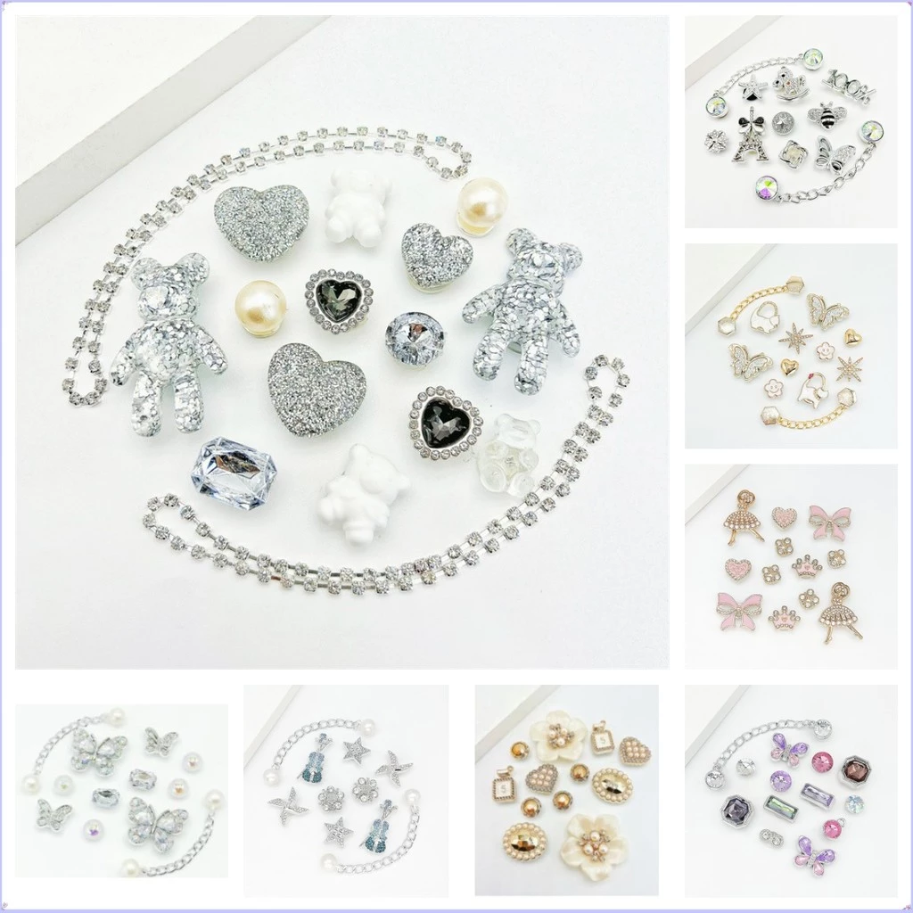 8/15/18 Set Cub phong cách vòng cổ thiết lập Sandal Stickers Sandal giày khóa cho trang trí giày dép đục lỗ