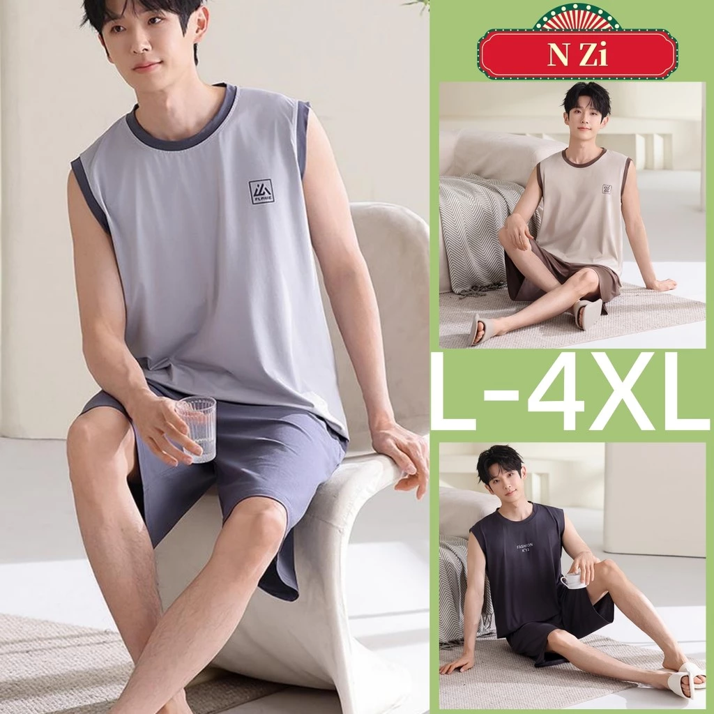 Đồ ngủ nam size L-4XL modal/cotton không tay, phù hợp mặc ở nhà vào mùa hè