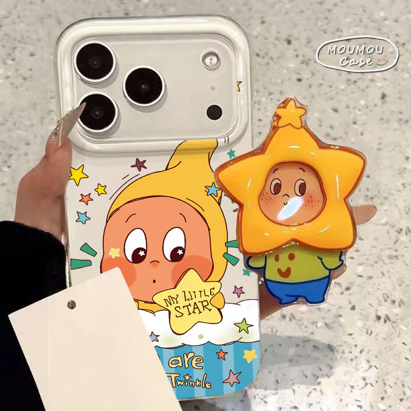 Ốp Lưng Cho Iphone 11 13 16 17 15 14 12 Pro Max air 7 15 8 16 Plus X XR XS Max Vỏ bọc khung IMD của ngôi sao hoạt hình