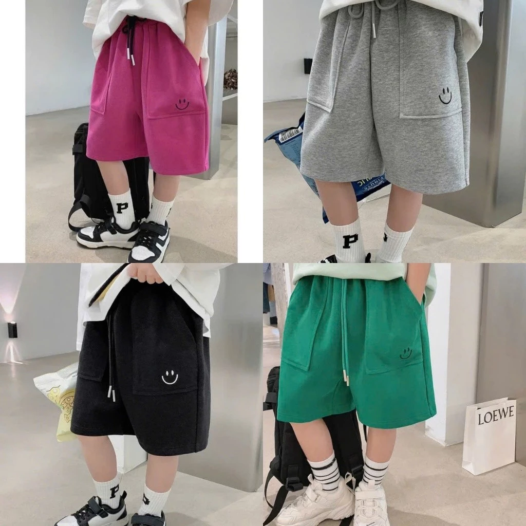 Quần Đùi Trơn Cho Bé Trai 18–52kg , Vải Thoáng Mát, Co Giãn 4 Chiều, Mặc Ở Nhà & Đi Chơi