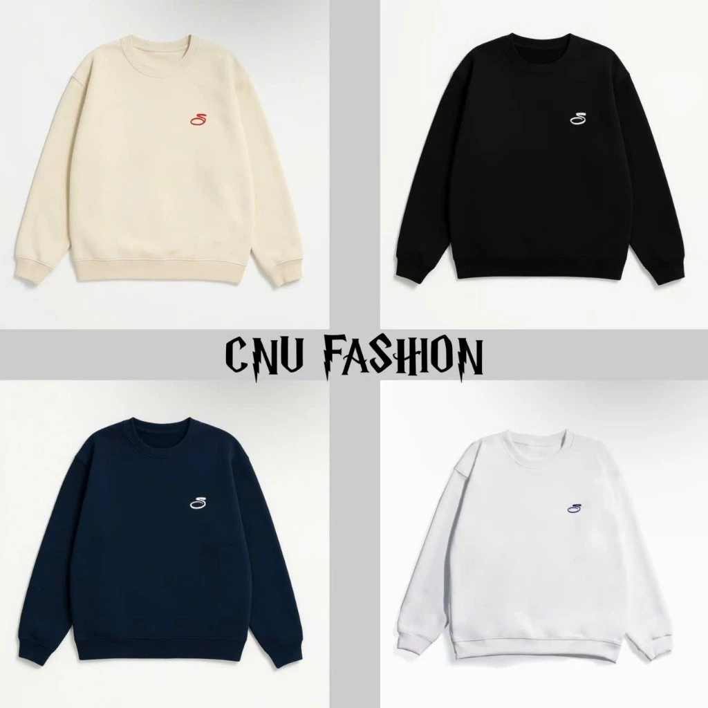 [Hàng Loại 1 New 2026] Áo Sweater  Nam Nữ thêu chữ chất liệu nỉ hai da from rộng oversize  trẻ trung