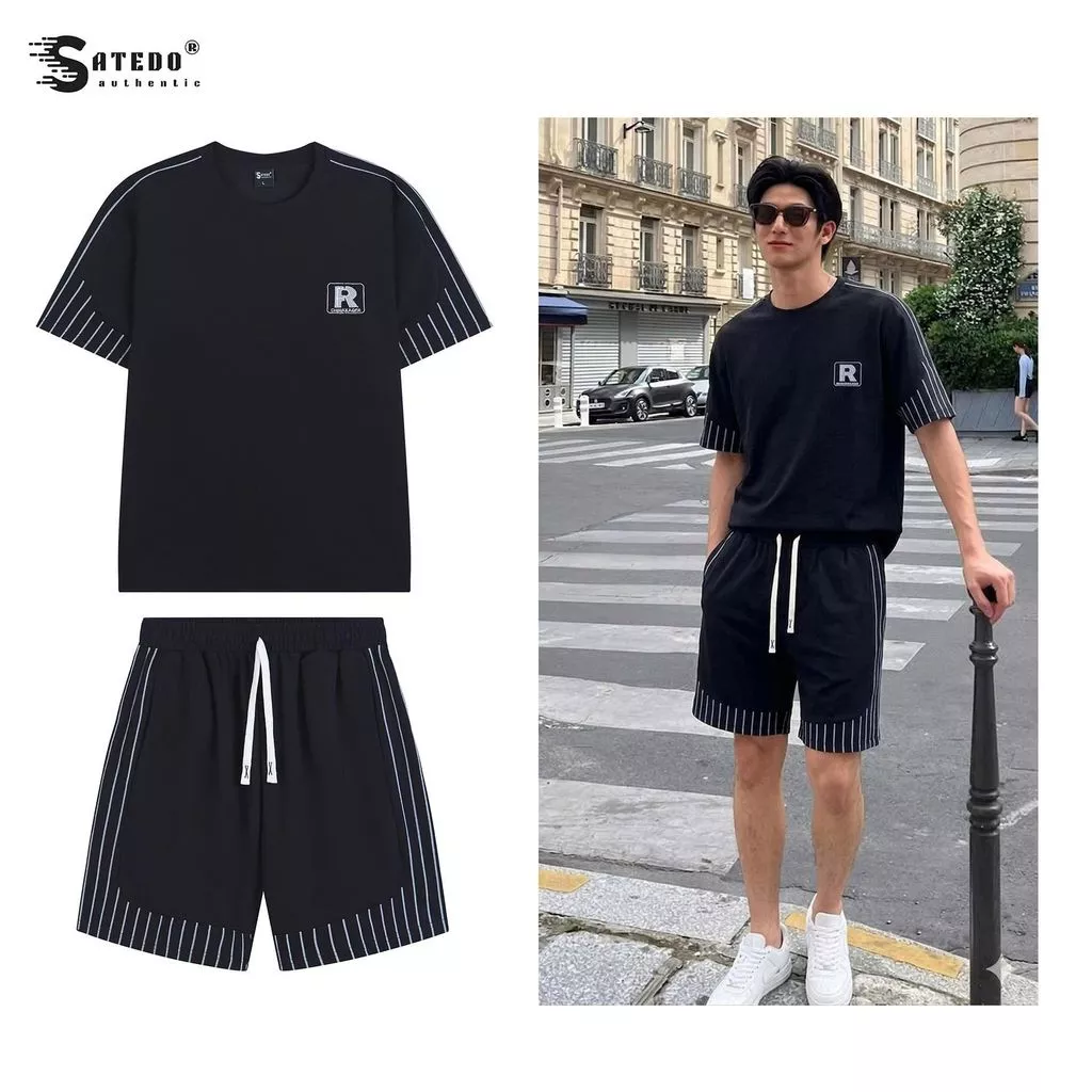 Bộ quần áo SATEDO chất liệu vải waffle tổ ong cao cấp, thấm hút mồ hôi tốt, form dáng thể thao mix màu, mã SP: S097