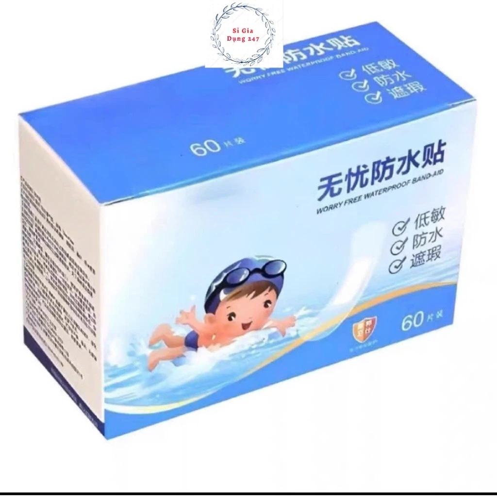 Combo 60 miếng dán vết thương, chống nước trong suốt siêu dính