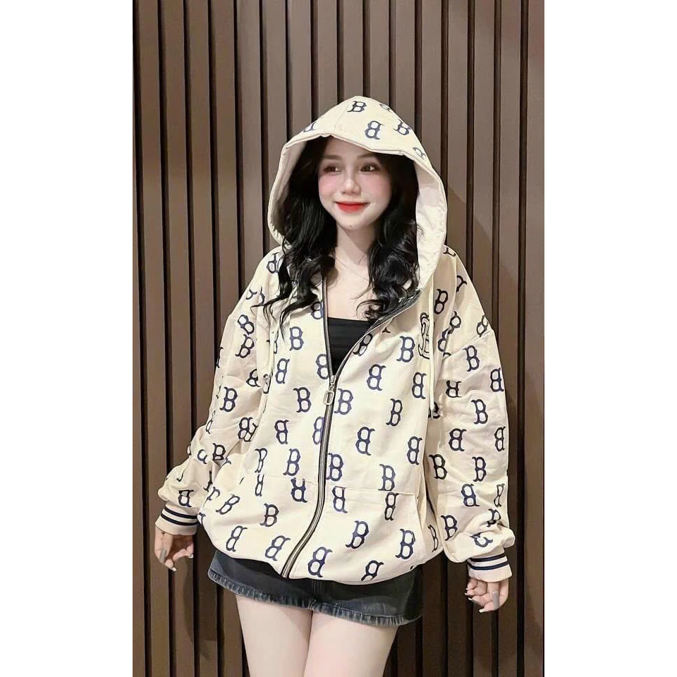 Áo Khoác Nỉ Nam Nữ Form Rộng Chất Liệu Nỉ Mềm Mịn Dày Dặn Họa Tiết Chữ B XSTT FASHION