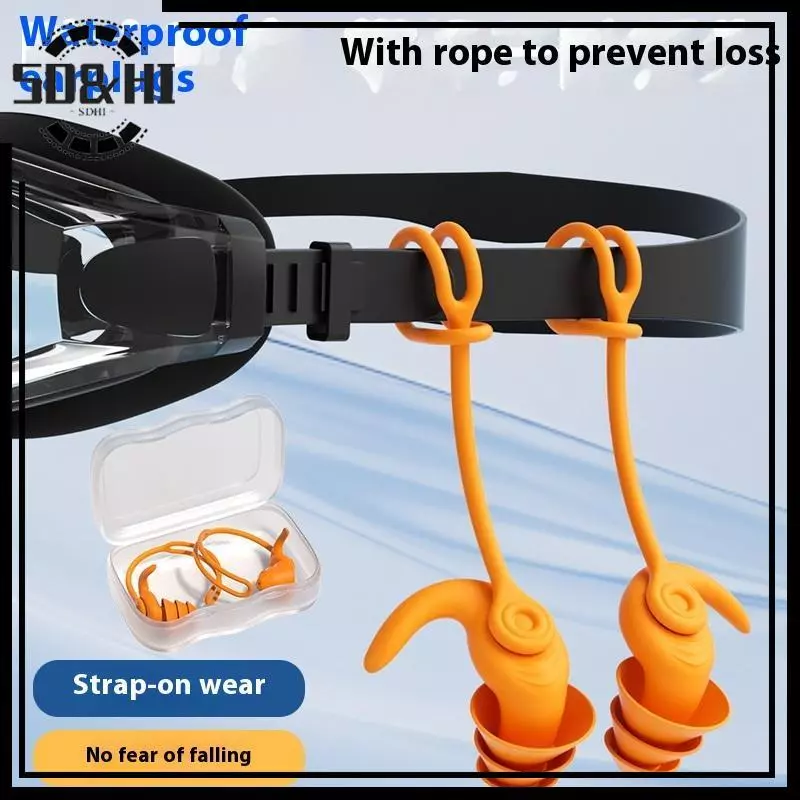 Nút tai bơi silicone chống nước và chống ồn, phù hợp cho bể bơi