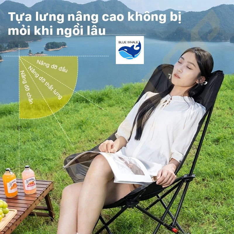 Ghế Gấp Gọn Camping Ghế Cắm Trại Ghế Câu Có Thể Gấp Khả Năng Chịu Lực160kg Chống Nước