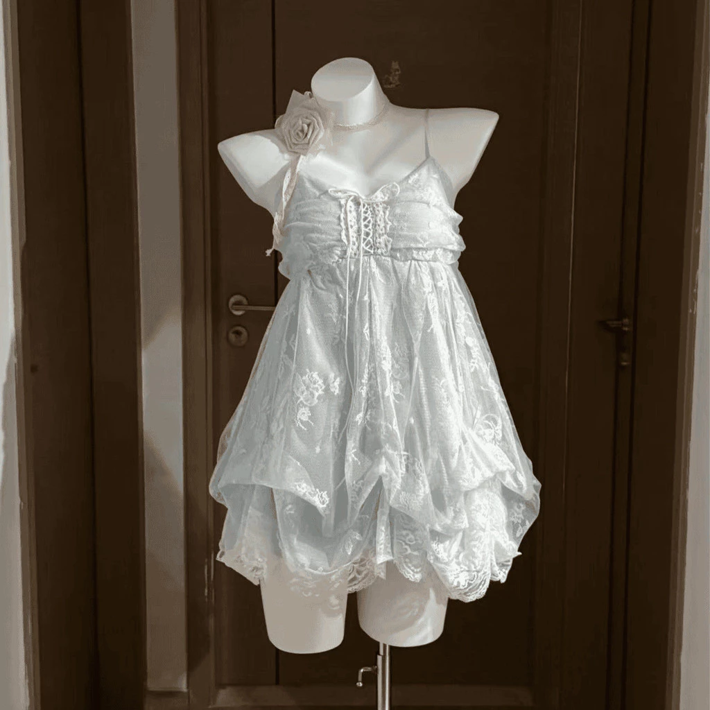 [Pre-Order]- Váy Puff Ren Vintage Mùa Xuân, Áo Choàng Mùa Hè Giảm Cân Hai Cách