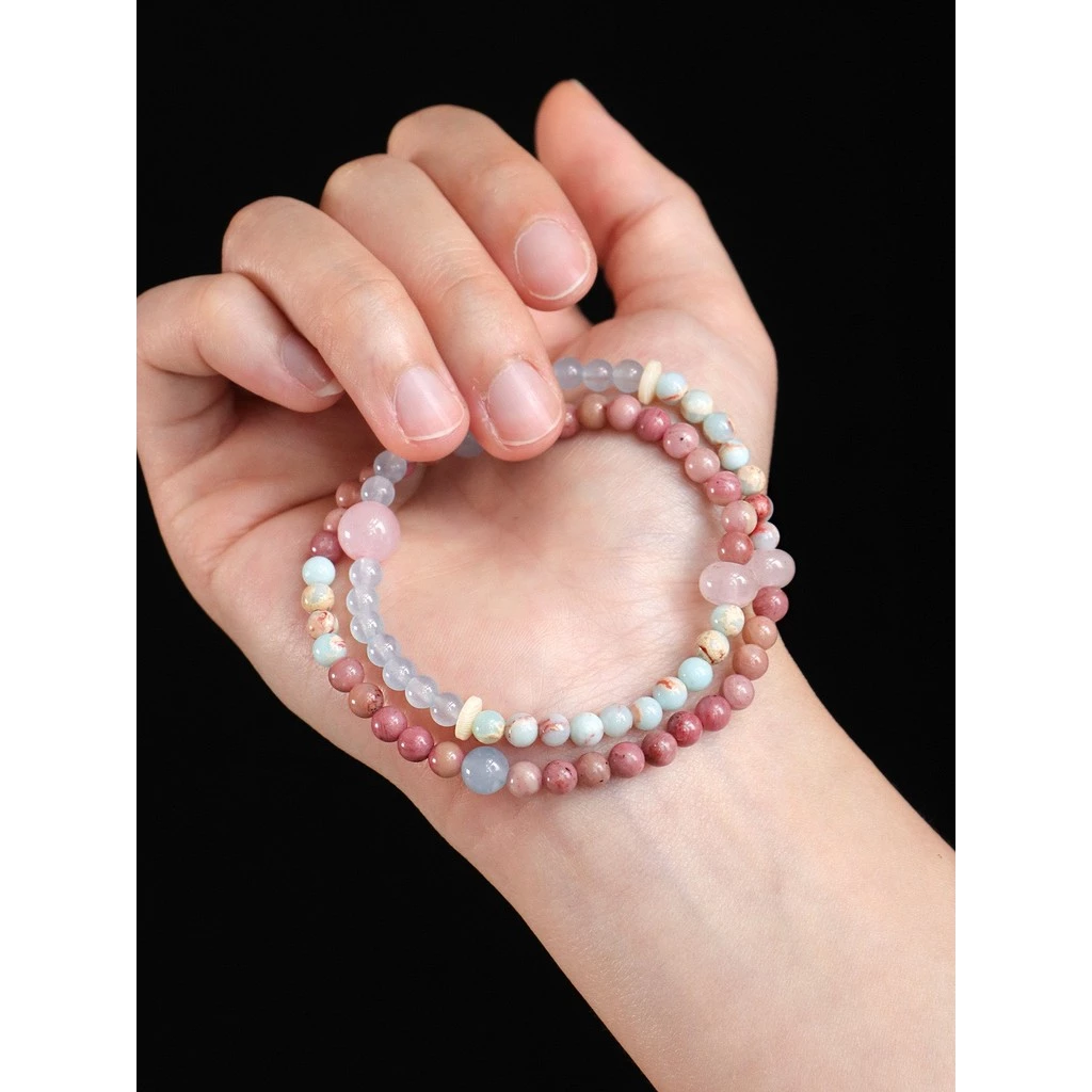 Vòng tay chalcedony màu xanh