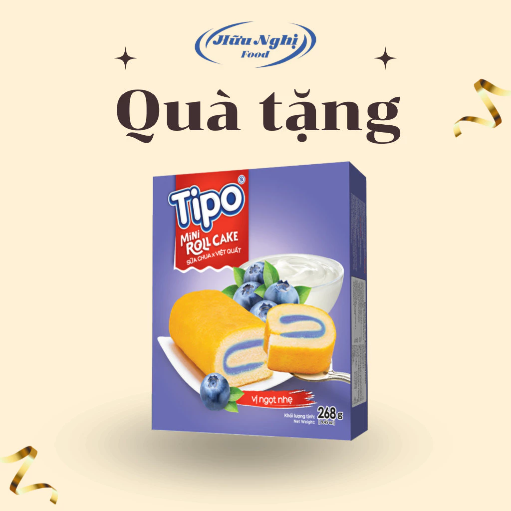 (HÀNG TẶNG KHÔNG BÁN) 1 Bánh Bông Lan Sữa Chua Việt Quất 268g