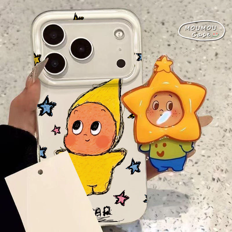 Ốp Lưng Cho Iphone 17 15 16 11 12 14 13 Pro Max air 15 7 8 16 Plus X XR XS Max Ngôi sao hài hước đáng yêu Vỏ bọc IMD mới