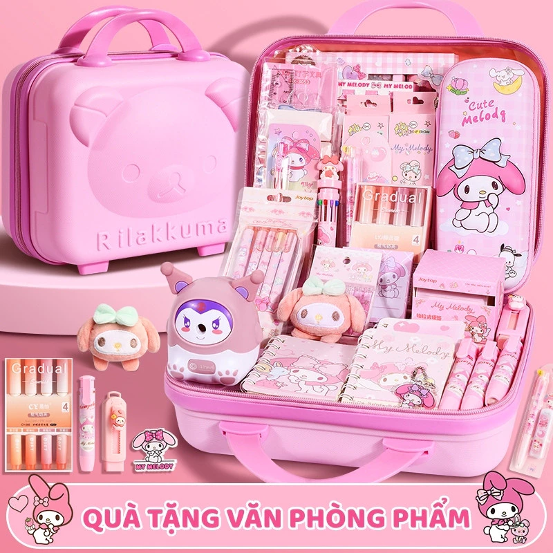 Hộp Quà Văn Phòng Phẩm Được Yêu Thích - Quà Tặng Cho Bé Chất Lượng: Túi Đựng Bút Dễ Thương Và Đồ Dùng Học Tập Cao Cấp