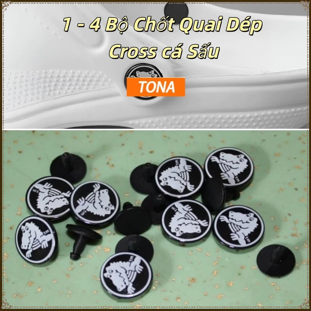 (1 đôi giày) dép kit cố định nút dây giày/dép phụ kiện/phụ kiện khóa màu đen cho dép trang trí bên khóa