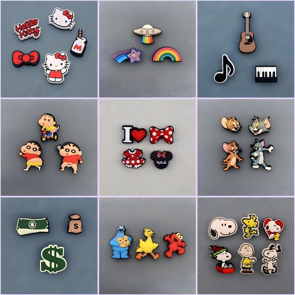 3/6 Bộ sưu tập du lịch cổ điển Tự làm Sandals Phụ kiện Sandals Stickers cho lỗ giày Trang trí Charm Stickers