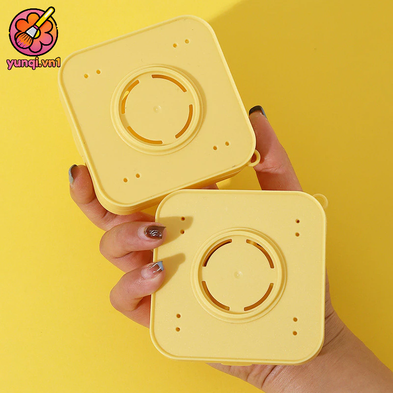 【yunqi】Hộp đựng bông phấn trang điểm Hộp đựng bông phấn trang điểm di động