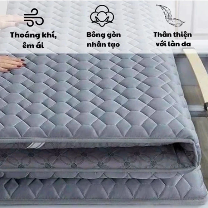 Đệm Bông Ép Topper Nệm Thảo Dược Nệm Topper Xuất Nhật Cao Cấp  Đủ Kích Thước