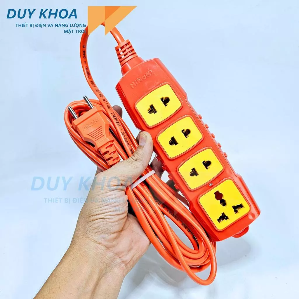 Ổ Cắm Điện Lõi Sứ 4 Ổ Hinoki Chịu Tải Cao – Có Dây/Không Dây, Chống Cháy Nổ, Chịu Nhiệt