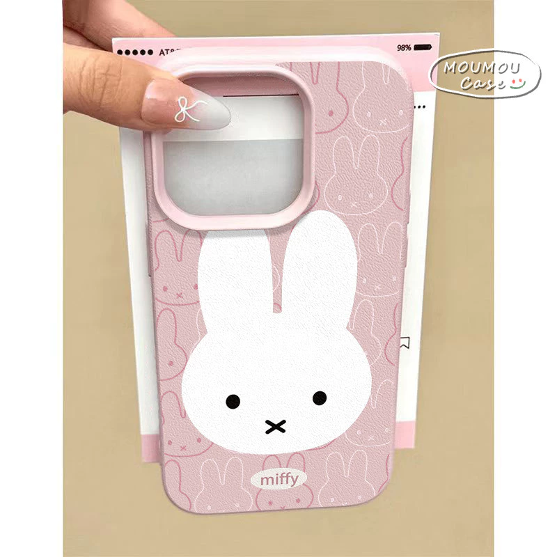 Ốp Lưng Cho IPhone 15 11 17 13 12 16 14 Pro Max AIR 16 14 15 Plus XR X XS Max Vỏ bọc da Rabbit dễ thương ngọt ngào