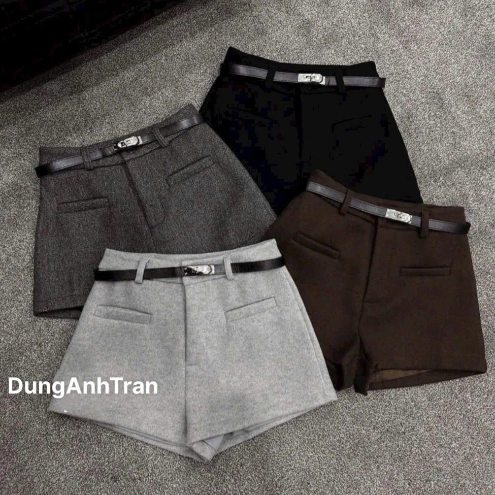 [ Hàng Chuẩn 08 ] Quần Shotr Dạ Kèm Đai 2 lớp Có Lót Trong QCL1-GIAYXIN35K