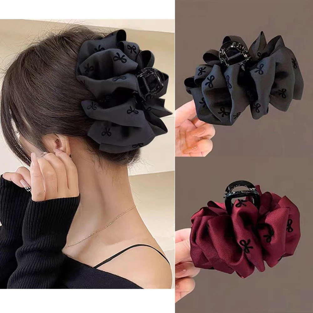 KẸP TÓC CÀNG CUA NƠ XẾP LY 13CM NHIỀU LỚP NƠ PHONG CÁCH THANH LỊCH,KẸP NƠ TRẺ TRUNG DỄ TẠO KIỂU PHỤ KIỆN TÓC