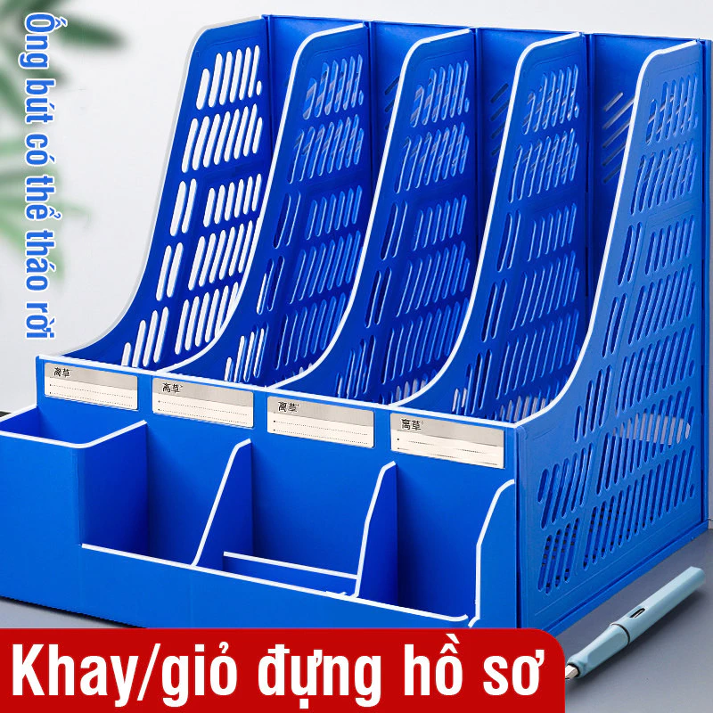 Kệ đựng tài liệu A4, giải pháp kệ đựng sách 3/4 ngăn hoàn hảo cho việc phân loại hồ sơ tại văn phòng