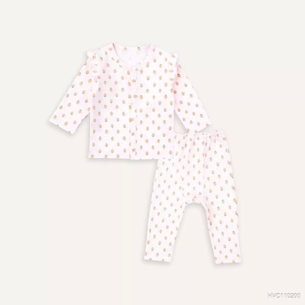 The Cotton House I BU Corner Bộ dài tay bé gái mềm mịn họa tiết hàn quốc từ 1 đến 5 tuổi 7 đến 18 kg I HVC110200