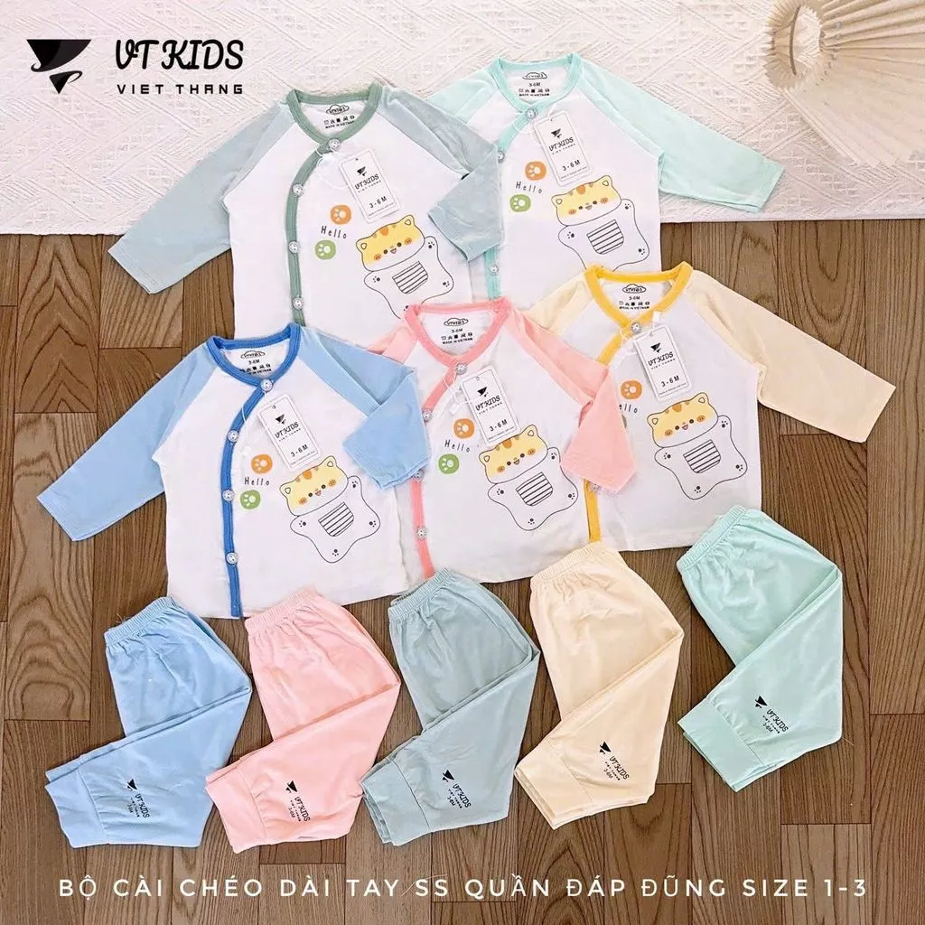 "Bộ đồ sơ sinh, bộ quần áo cho bé dài tay an toàn, quần áo cho bé 3-9kg"