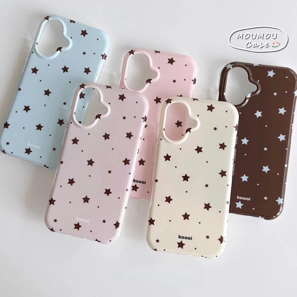 Ốp Lưng Cho Iphone 11 17 16 15 13 14 12 Pro Max 7 8 15 16 Plus 17air X XR XS Max Bìa IMD Ngôi sao nhỏ tươi đầy màu sắc