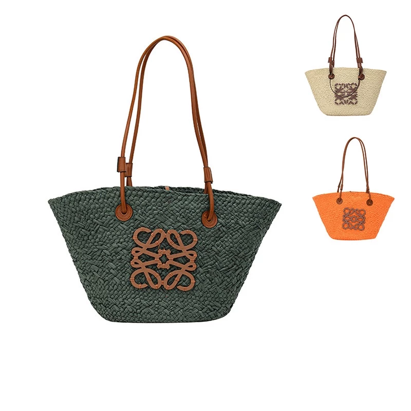 Túi Tote Rơm Boho Thủ Công Túi Mây Đô Thị Tối Giản Thời Trang Mở Top