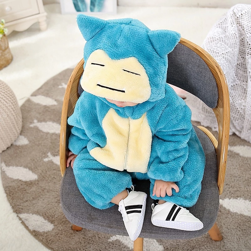 Pokemon Snorlax Áo liền quần Sơ Sinh Cho Bé Body Hoạt Hình Dễ Thương Romper Trẻ Sơ Sinh Onesie Mùa Đông Cotton Body