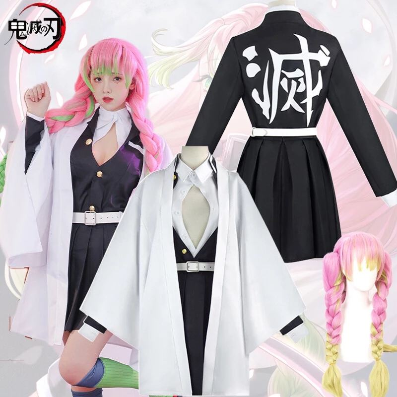 Trang Phục Hóa Trang Nhân Vật Hoạt Hình Kanroji Mitsuri Kimetsu No Yaiba Cho Bé
