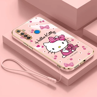 Ốp lưng Realme 5i 6 Pro 6i 5 Pro 5S 6S C3 C3i RMX2040 RMX2030 RMX1911 Anime Hoạt Hình Hello Kitty Mềm TPU Vỏ Điện Thoại Full Cover Bảo Vệ Camera Chống Cao Su