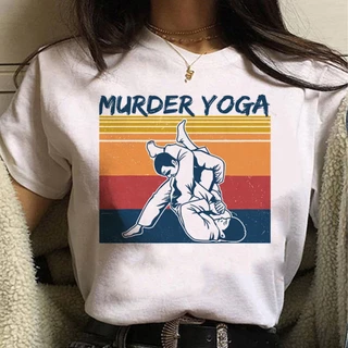 Bjj Jiu Jitsu Tee nữ đồ họa áo thun bé gái 2000s manga dạo phố quần áo