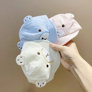 Hoạt Hình Nón Lưỡi Trai Bằng cotton Mềm Thoáng Khí Hình Gấu Dễ Thương Cho Bé