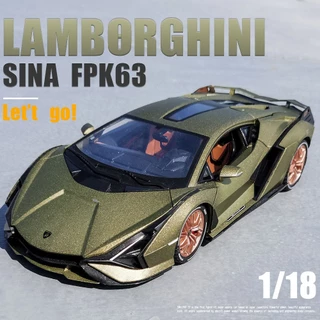 🍑HÀNG CÓ SẴN🍁 1:18 Lớn Lamborghini Lightning SIAN mô phỏng xe hơi hợp kim mô hình âm thanh và ánh