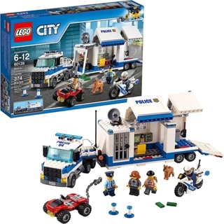 LEGO City Police Mobile Command Center Truck 60139 Building Toy, Action Cop Motorbike and ATV Play Set for Boys and Girl