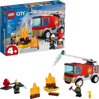 LEGO City Fire Ladder Truck 60280 Building Kit; Fun Firefighter Toy Building Set for Kids, New 2021 (88 Pieces)