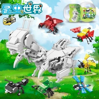 Tương thích với các khối xây dựng Lego cho trẻ em Đồ chơi thế giới côn trùng lắp ráp chuồn chuồn quà tặng sinh nhật cho 