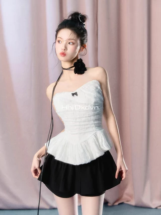 Ren Trắng Công Nghiệp Nặng Ống Top Nữ Bên Trong Slim-fit Ôm Hơn Nhìn Bo