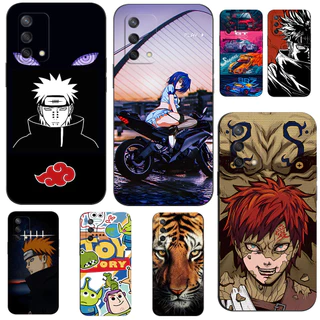 Ốp Lưng Cho OPPO A74 4G A95 F19 F19S 4G Ốp lưng Bảo Vệ Mềm Silicone Đen Tpu anime Cô Gái Xe Hổ Hoạt Hình Dễ Thương